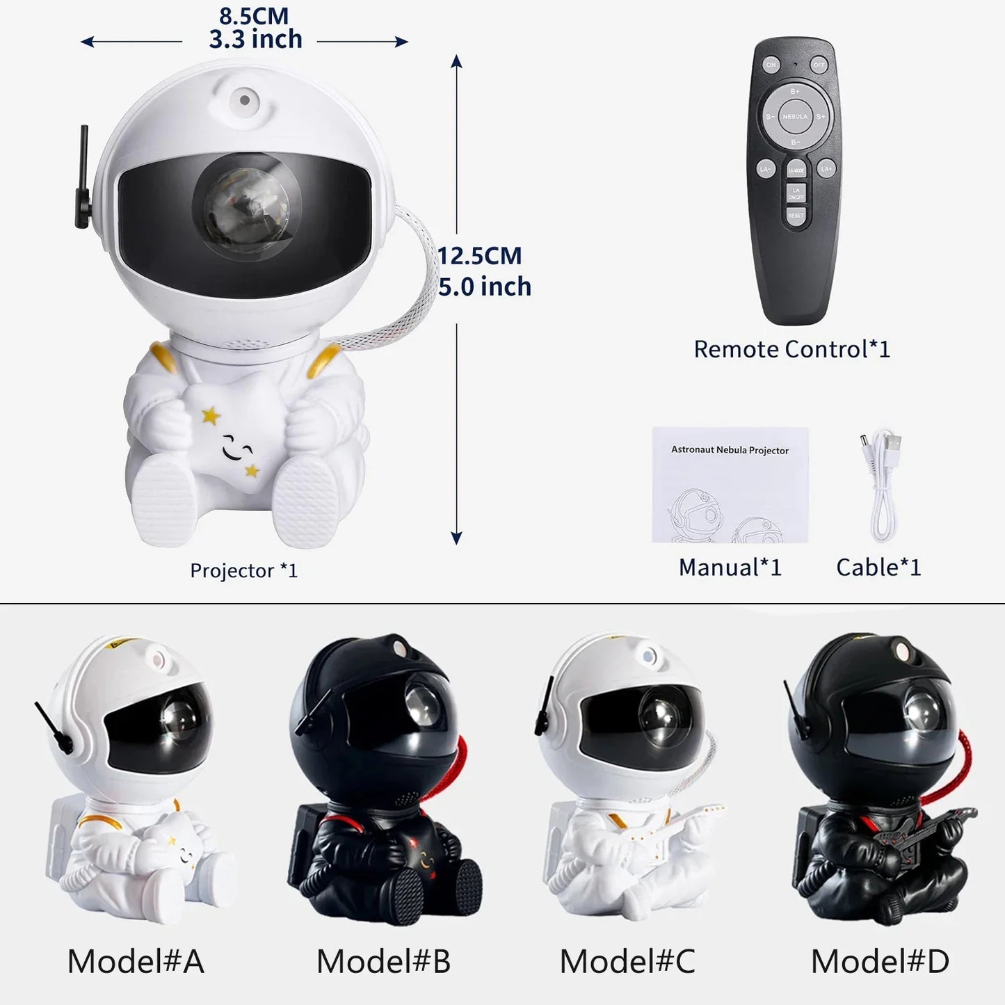 Galaxy Star Astronaut Projector Light Starry Sky Porjectors Lamp
